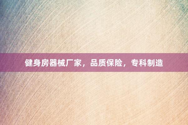 健身房器械厂家,品质保险,专科制造